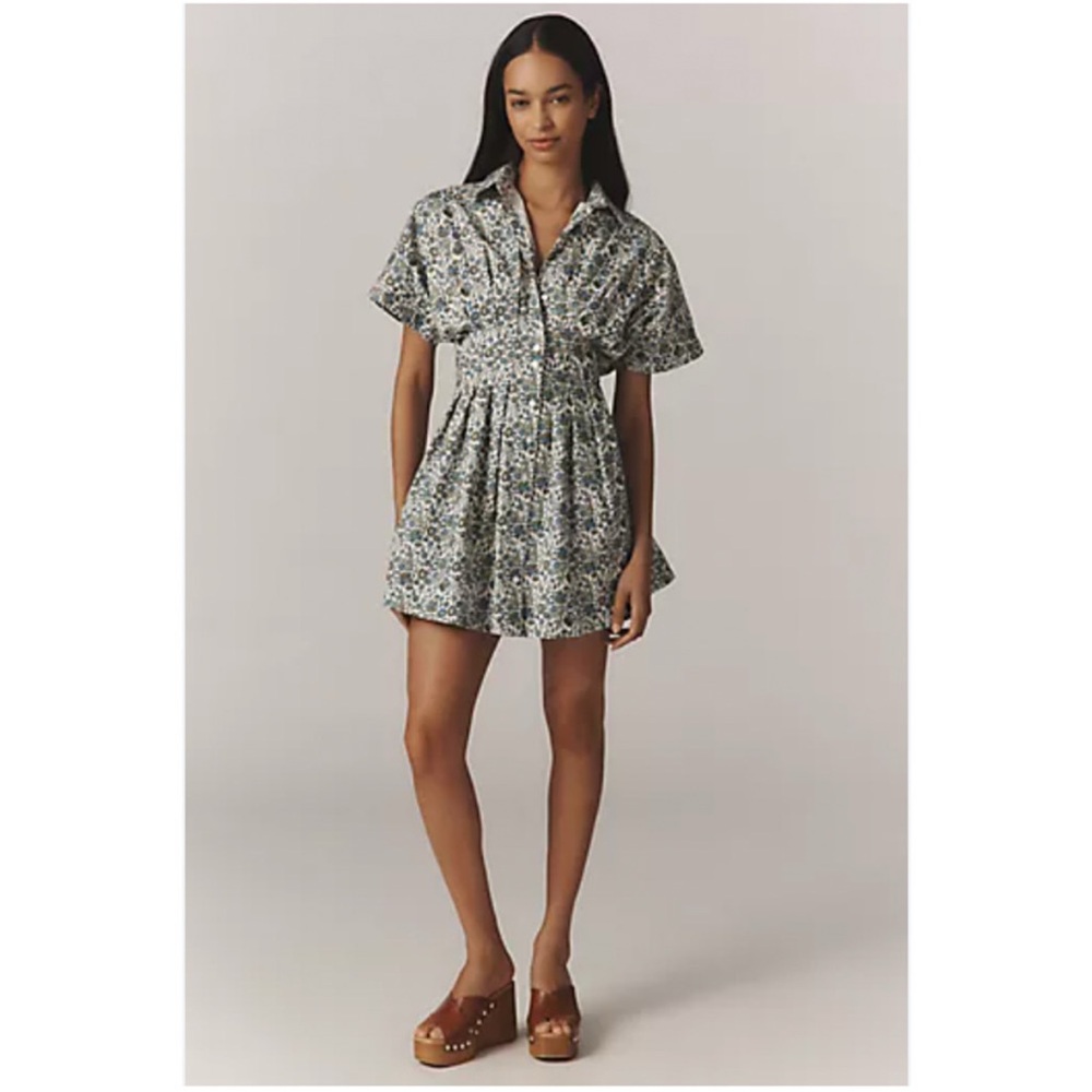 Anthropologie The Tobie Mini Shirt Dress by Exquise - Picture 2 of 7